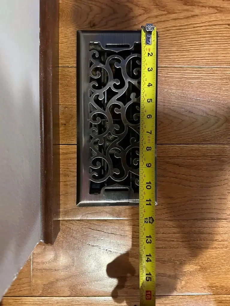 measure floor register vent