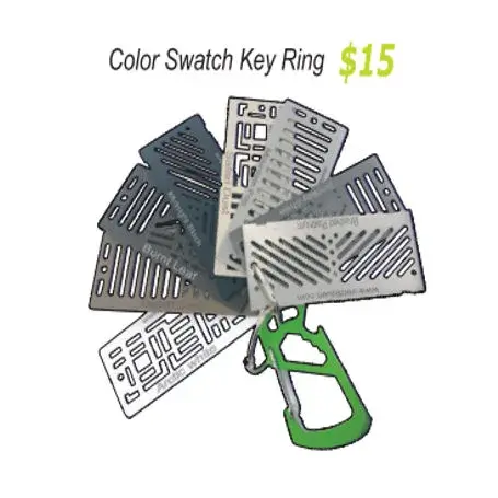 Color Swatch Key Ring Set on ventiques