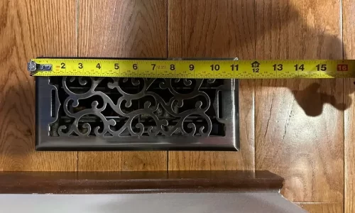 measuring floor register vent